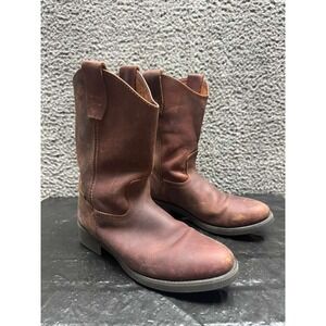 Establo Genuine Bovine Leather Pull On Work Boots Brown Mens Size‎ 26 Mex / 8 US